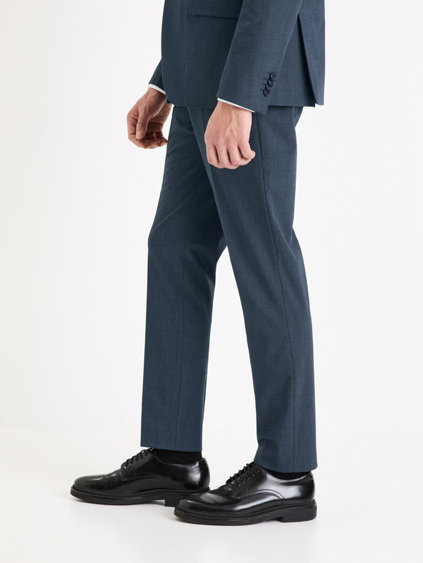 Celio Temno modre moške kariraste hlače Celio Gogabinfun