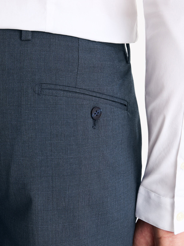 Celio Temno modre moške kariraste hlače Celio Gogabinfun