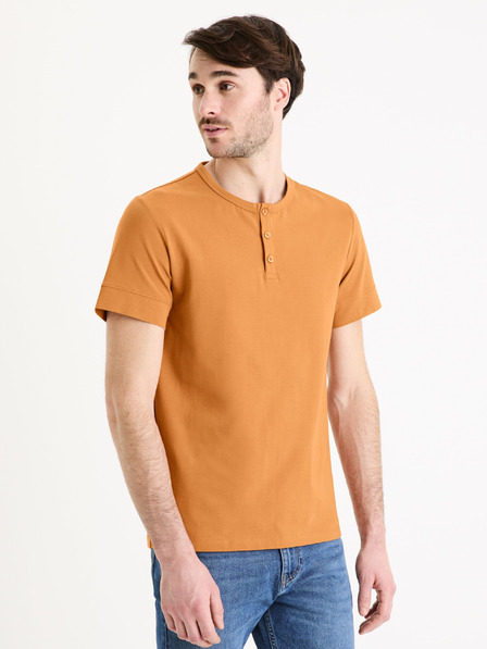 Celio Rjava moška osnovna majica Celio Geley