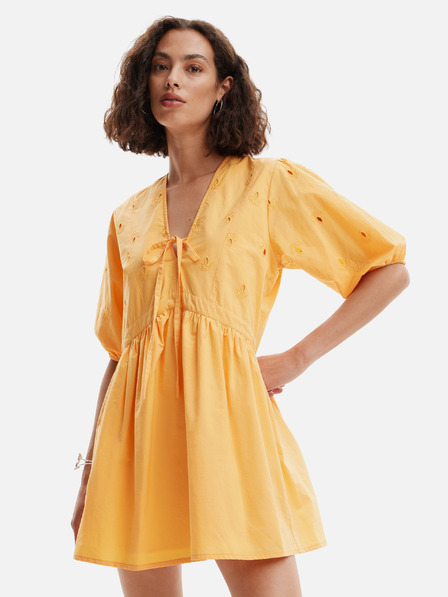 Desigual Oranžna ženska mini obleka Desigual Lombard