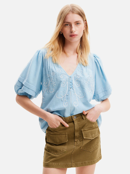 Desigual Desigual Camille svetlo modra ženska bluza