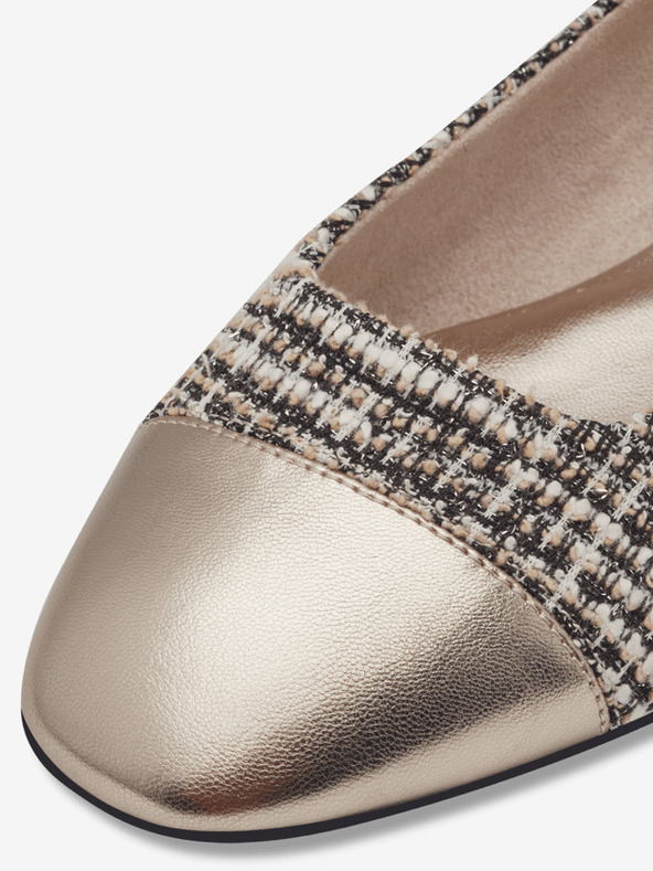 Tamaris Črno-rjave ženske vzorčaste balerinke Tamaris