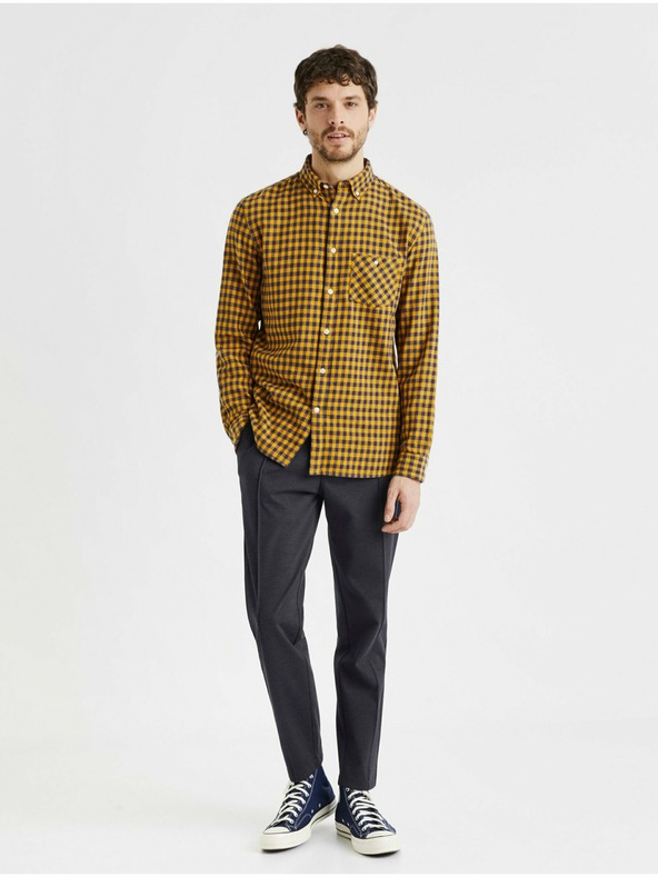 Celio Temno modre moške oprijete hlače Celio Cobozal