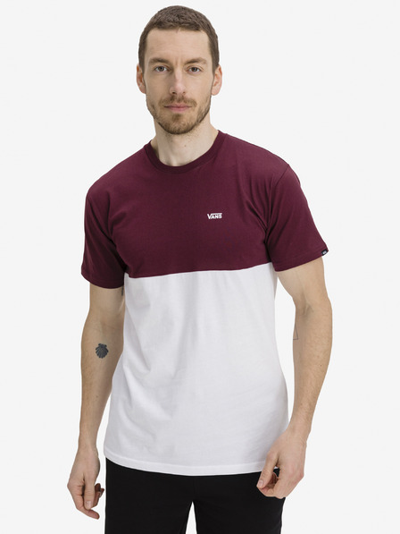 Vans Moška bordo in bela majica VANS Colorblock