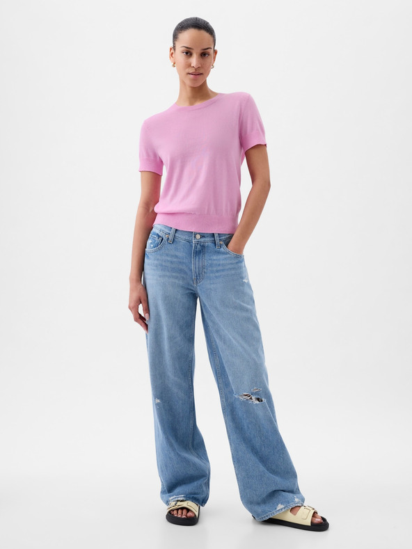 GAP Kratek crop pulover CashSoft GAP