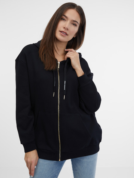 Armani Exchange Črna ženska majica s kapuco Armani Exchange