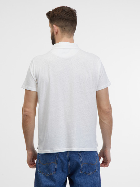 Pepe Jeans Kremasta moška polo majica s platnom Pepe Jeans Faren