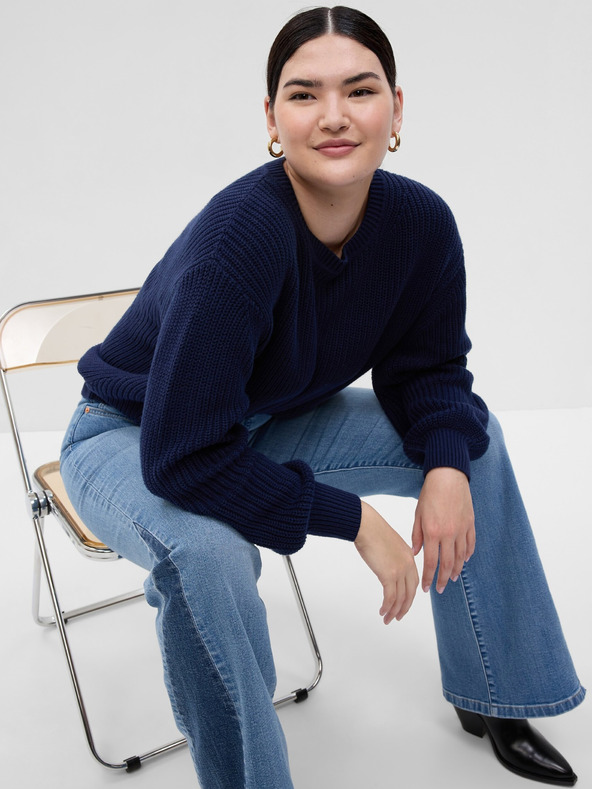 GAP Pleteni crop pulover GAP