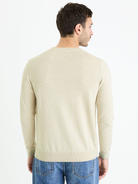 Celio Kremast moški osnovni pulover Celio Decoton