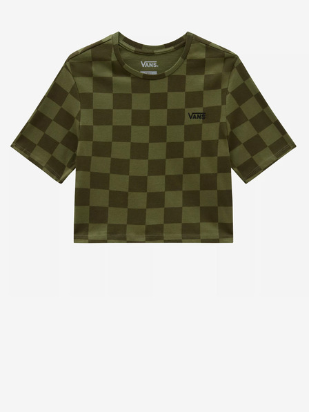 Vans Zelena ženska karirasta krojena majica VANS Checker