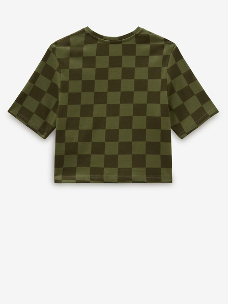 Vans Zelena ženska karirasta krojena majica VANS Checker