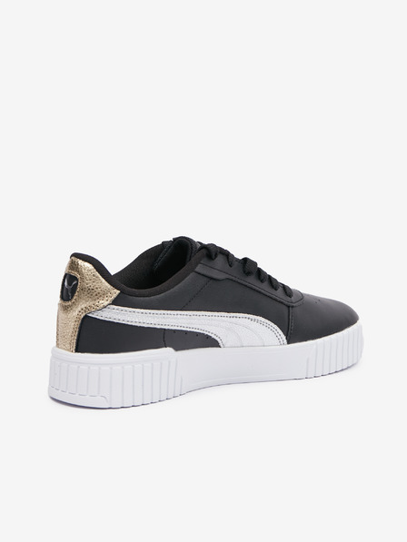 Puma Črne ženske usnjene superge Puma Carina 2.0 Metallic Shine