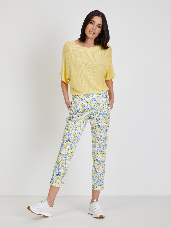 Orsay Bele ženske skrajšane cvetlične hlače ORSAY