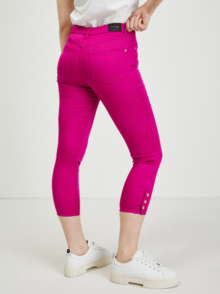 Orsay Temno rožnate ženske skrajšane hlače ORSAY