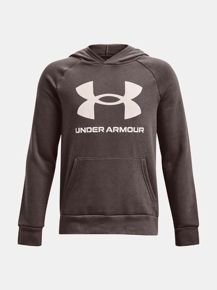 Under Armour Deški pulover Under Armour UA RIVAL FLEECE HOODIE-BRN