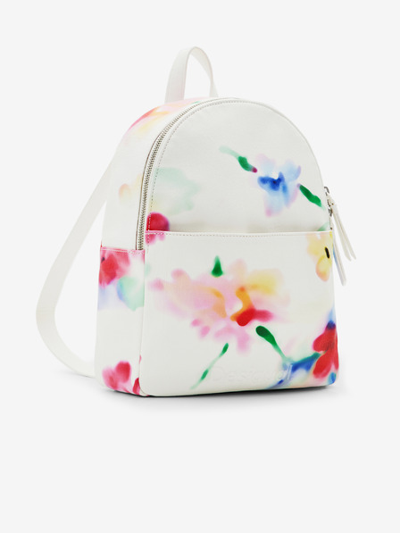 Desigual Beli ženski cvetlični nahrbtnik Desigual Liquidflower Mombasa Mini