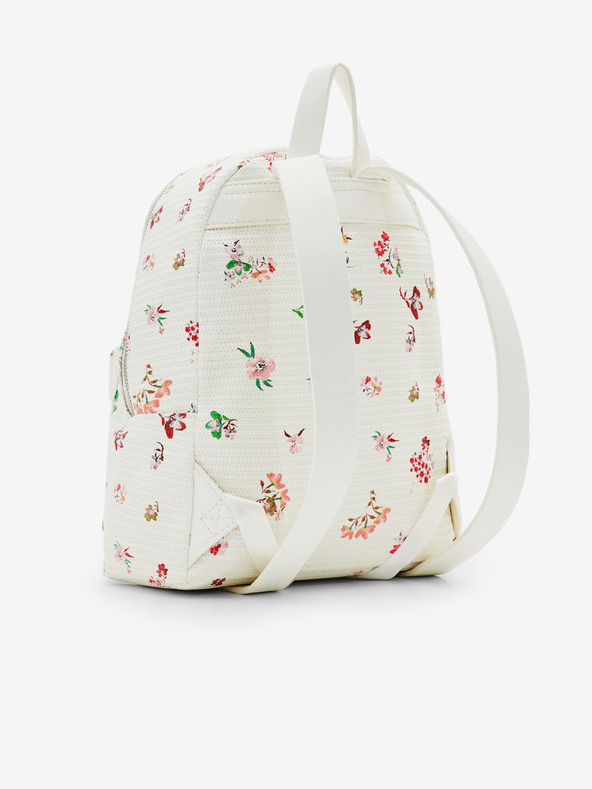 Desigual Beli ženski cvetlični nahrbtnik Desigual Delirium Mombasa Mini