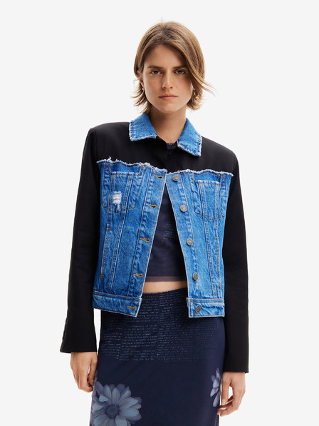 Desigual Črno-modra ženska jeans jakna Desigual Wheeler