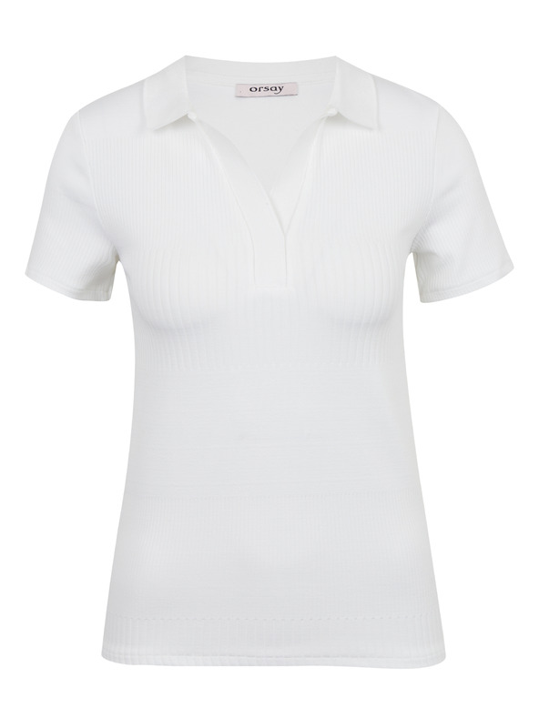 Orsay Bela ženska pletena polo majica ORSAY