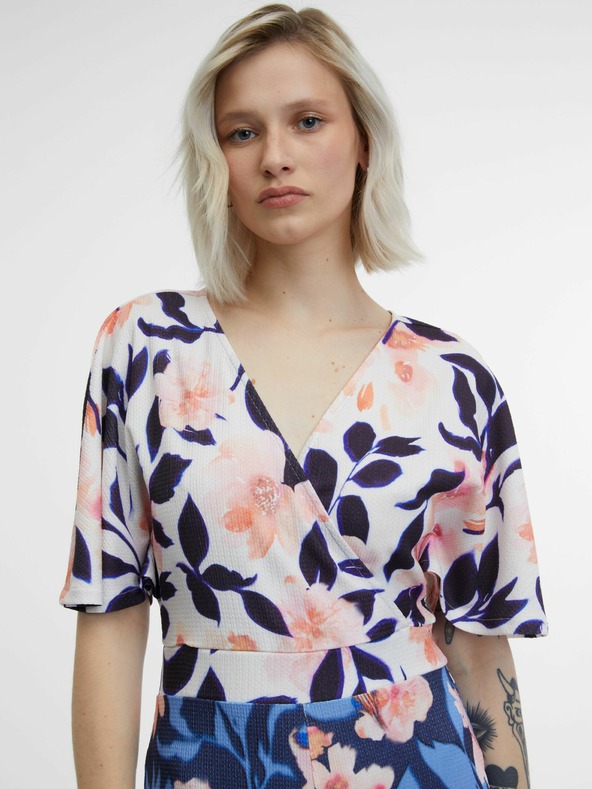 Orsay Temno modra ženska cvetlična kombinezona ORSAY