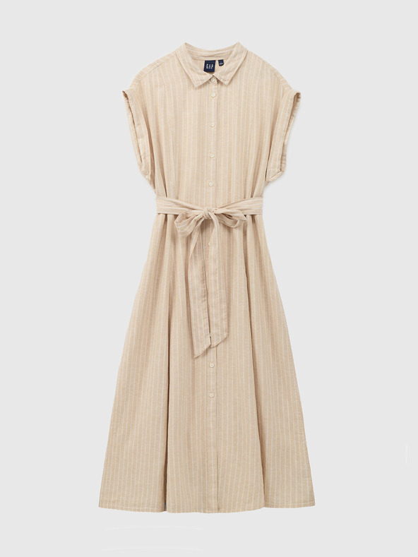 GAP Lanene srajčne midi obleke GAP