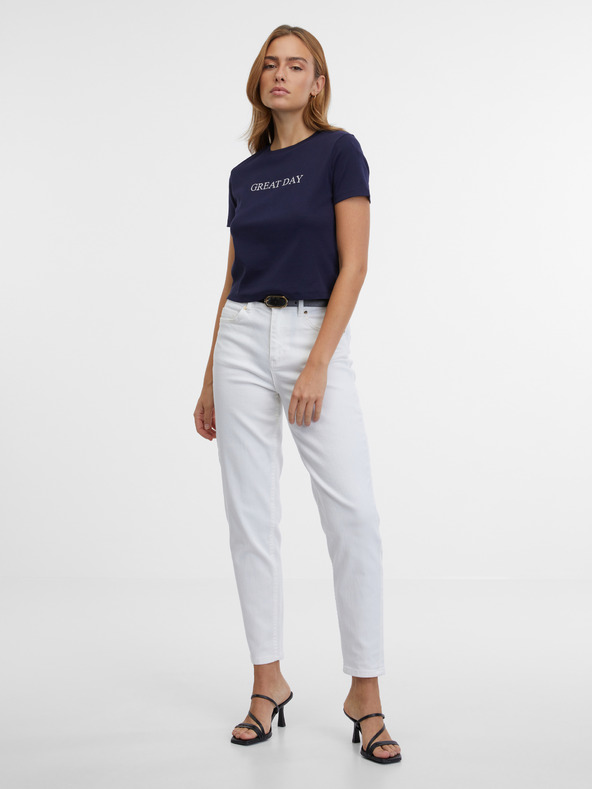 Orsay Temno modra ženska majica s kratkimi rokavi ORSAY