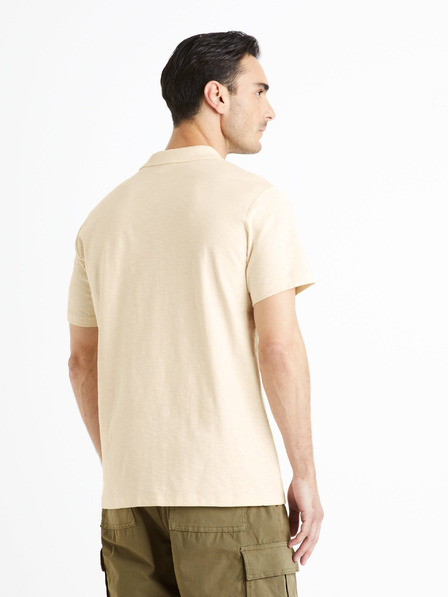 Celio Kremasta moška osnovna polo majica Celio Feflame
