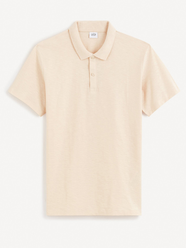 Celio Kremasta moška osnovna polo majica Celio Feflame