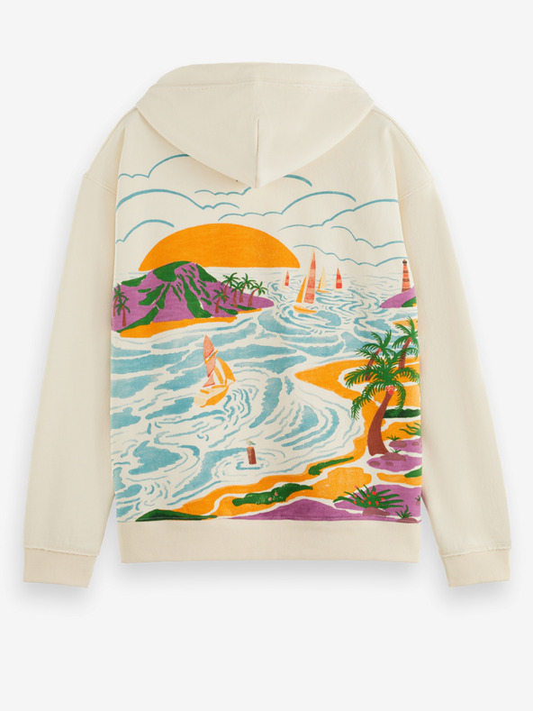 Scotch & Soda Kremasta moška majica s kapuco Scotch & Soda