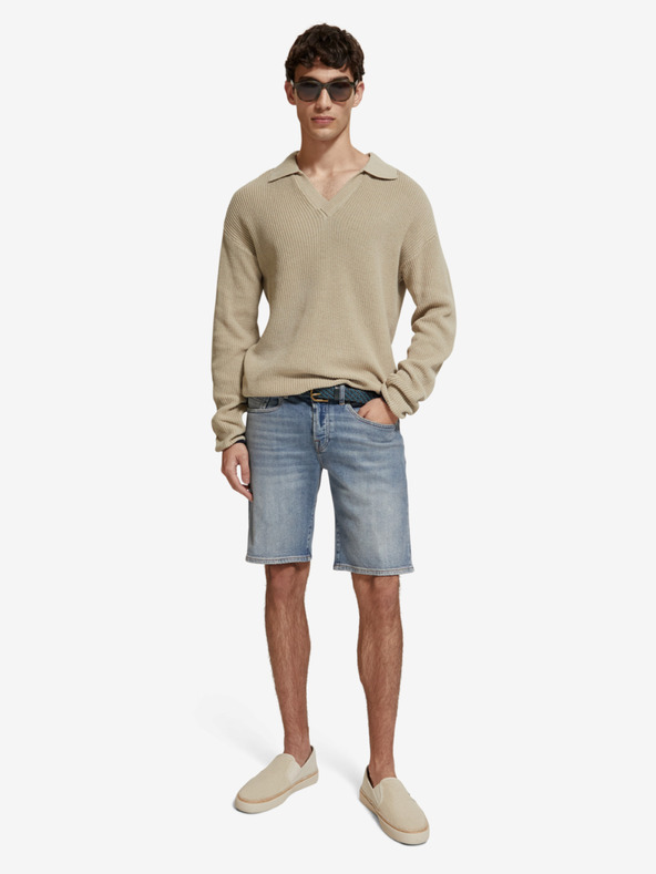 Scotch & Soda Modre moške kratke hlače iz džinsa Scotch & Soda