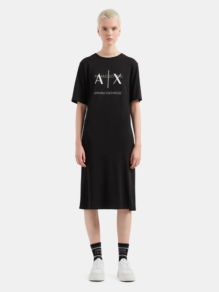 Armani Exchange Črna ženska obleka Armani Exchange