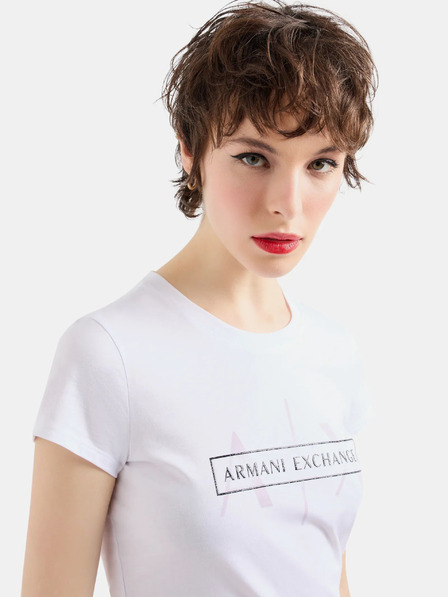 Armani Exchange Bela ženska majica Armani Exchange