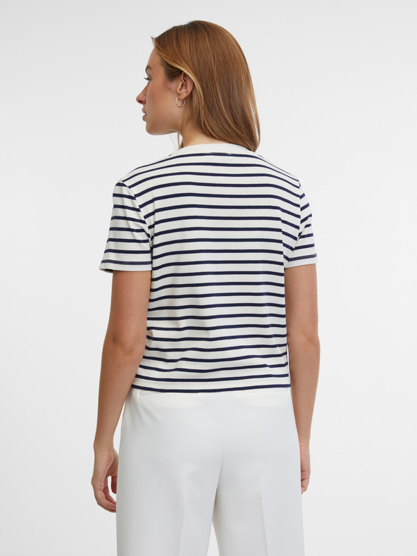 Orsay Modro-krem ženska črtasta majica ORSAY