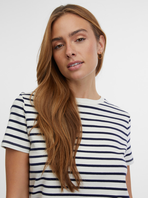 Orsay Modro-krem ženska črtasta majica ORSAY