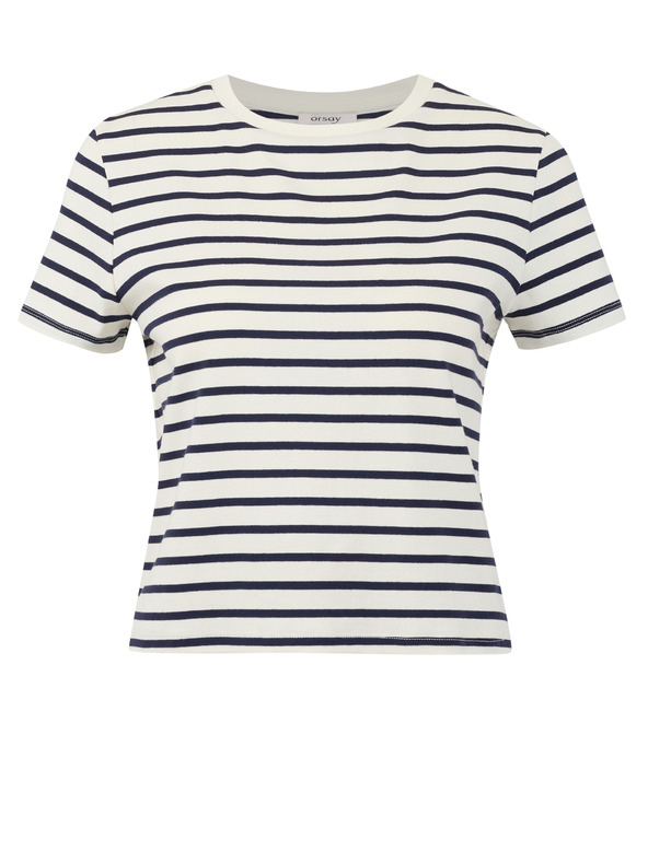 Orsay Modro-krem ženska črtasta majica ORSAY