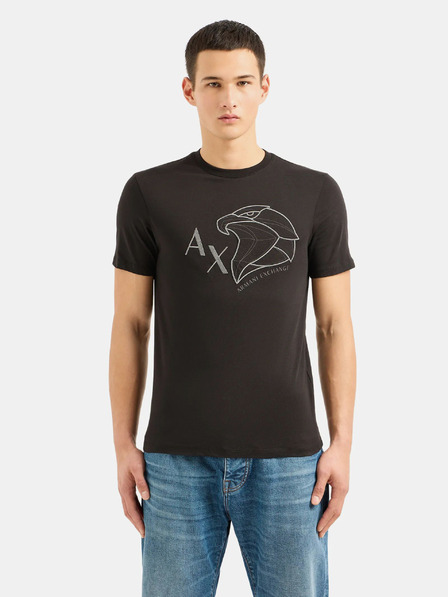 Armani Exchange Črna moška majica Armani Exchange