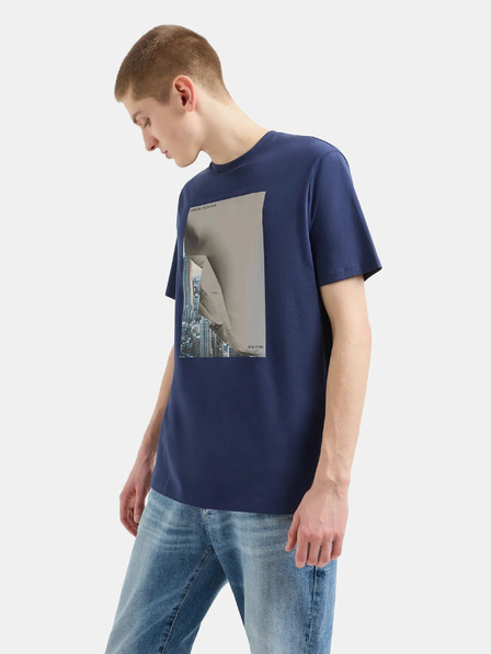 Armani Exchange Temno modra moška majica Armani Exchange