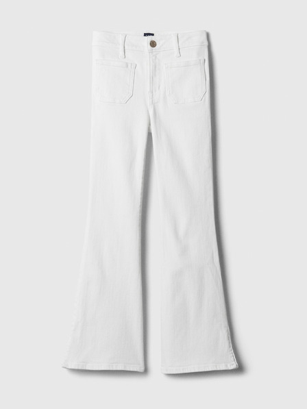 GAP Detské džínsy '70s Flare s vysokým pásom GAP
