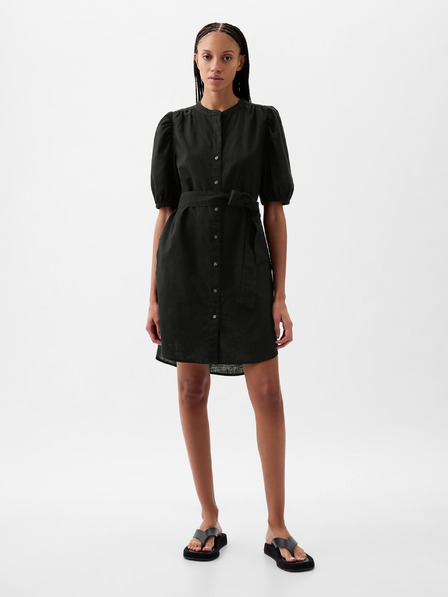 GAP Lanene mini obleke GAP