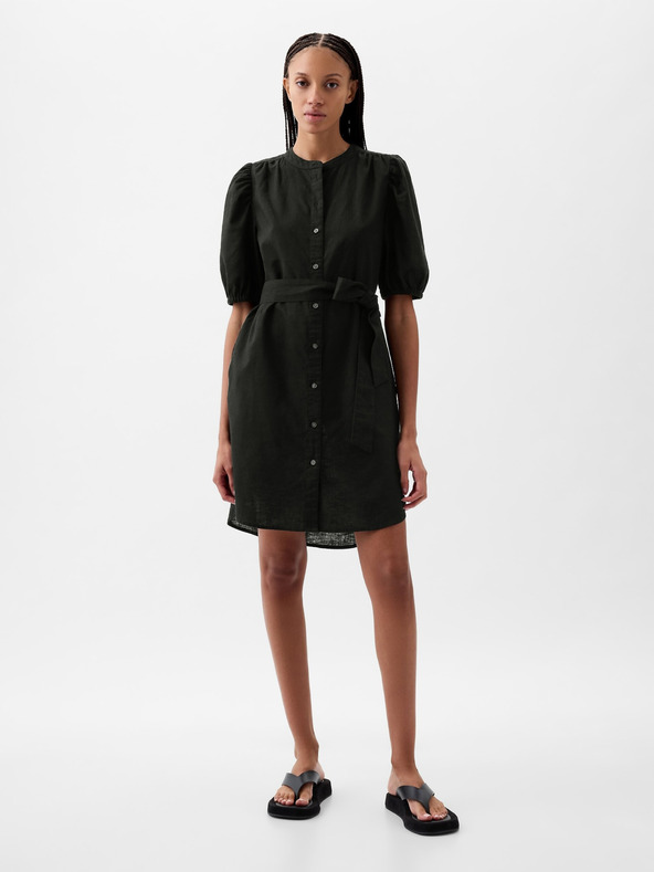 GAP Lanene mini obleke GAP