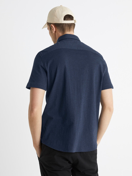 Celio Temno modra moška majica s kratkimi rokavi Celio Barik