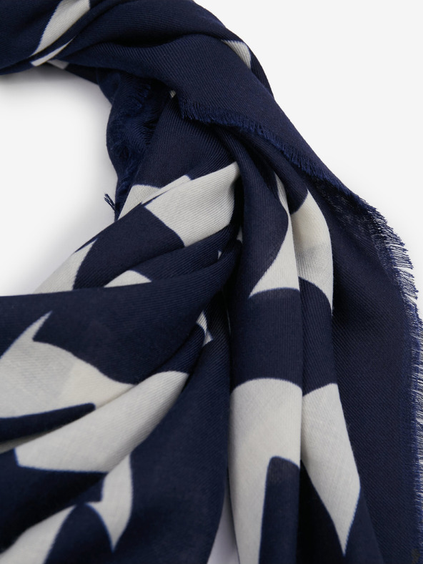 Orsay Temno modra vzorčasta ženska šal ORSAY