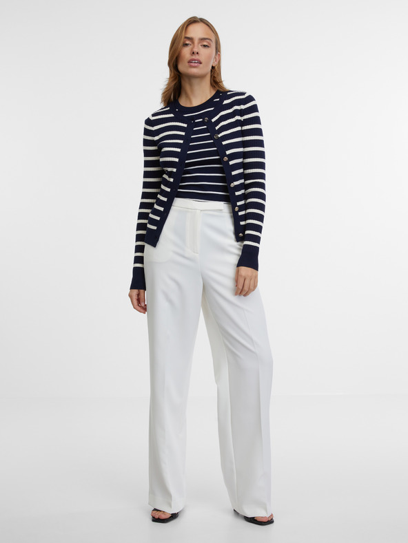 Orsay Temno moder ženski črtast kardigan ORSAY