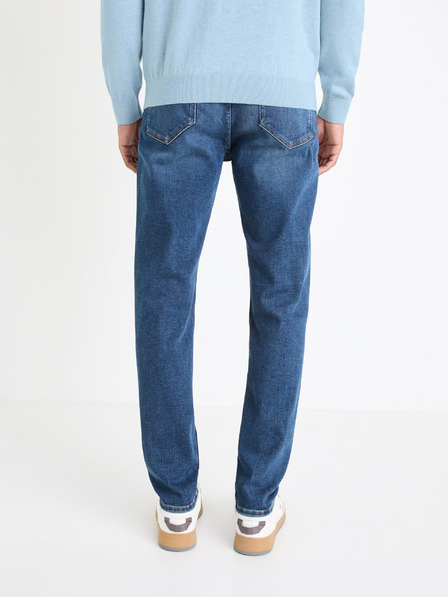 Celio Modre moške kavbojke Celio Dow Powerflex tankega kroja