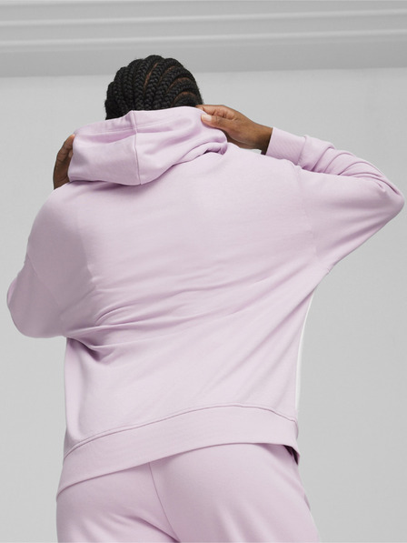 Puma Bela in roza ženska majica s kapuco Puma Power Hoodie TR