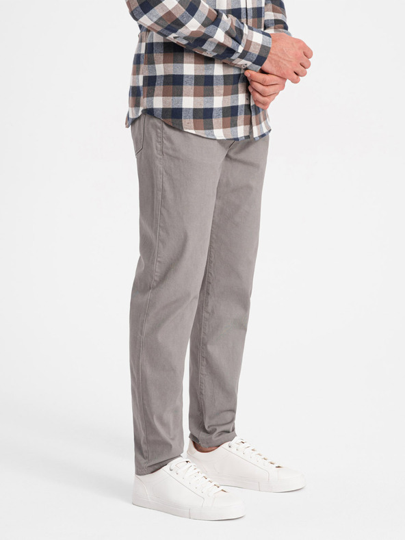 Ombre Clothing Sive moške hlače Chino Ombre Oblačila