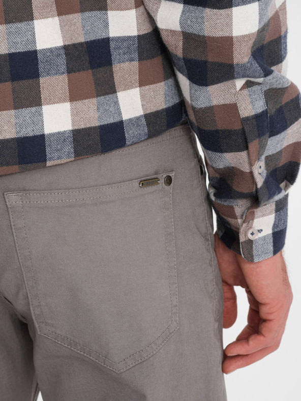 Ombre Clothing Sive moške hlače Chino Ombre Oblačila