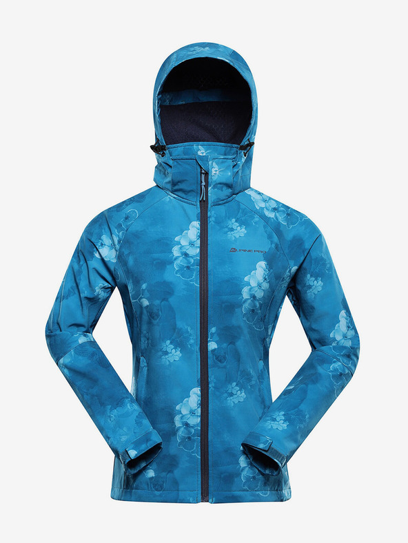 ALPINE PRO Modra ženska softshell jakna z vzorcem ALPINE PRO HOORA