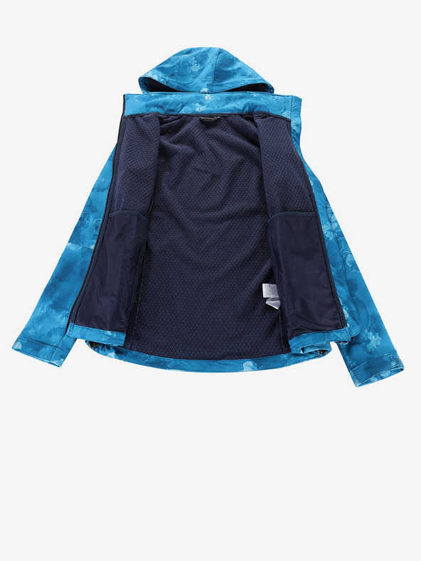 ALPINE PRO Modra ženska softshell jakna z vzorcem ALPINE PRO HOORA