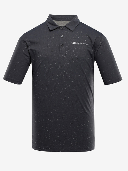 ALPINE PRO Črna moška polo majica ALPINE PRO Coowel